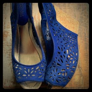 Kenneth Cole Reaction Royal Blue Cork Wedge